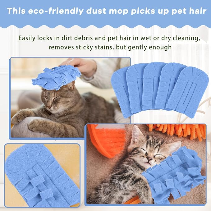Zubebe 12 Pcs Reusable Duster Refills Fleece - Image 4