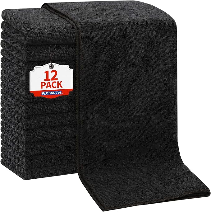 Salon Towels 12 Pack, Quick Dry Gym Towels, Spa Face Towel, Absorbent by FIXSMITH