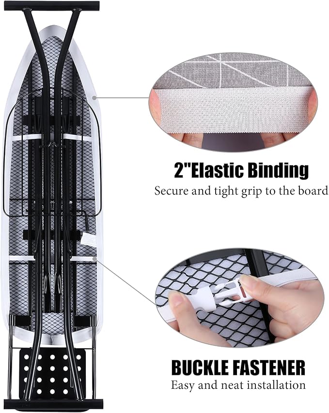Ironing Board Cover, Full Size Scorch Resistant Padding, Elastic Edge, Heavy - Image 6