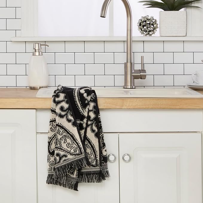 SKL Home Amherst Medallion Bath Towel, Premium 100% Cotton - Image 3