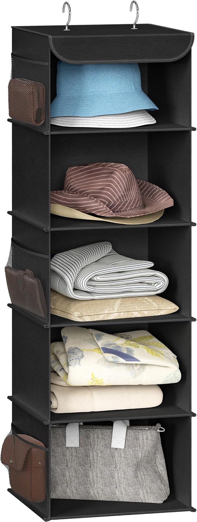Simple Houseware 5 Shelf Hanging Closet Organizer, Top Support Metal Frame by SimpleHouseware