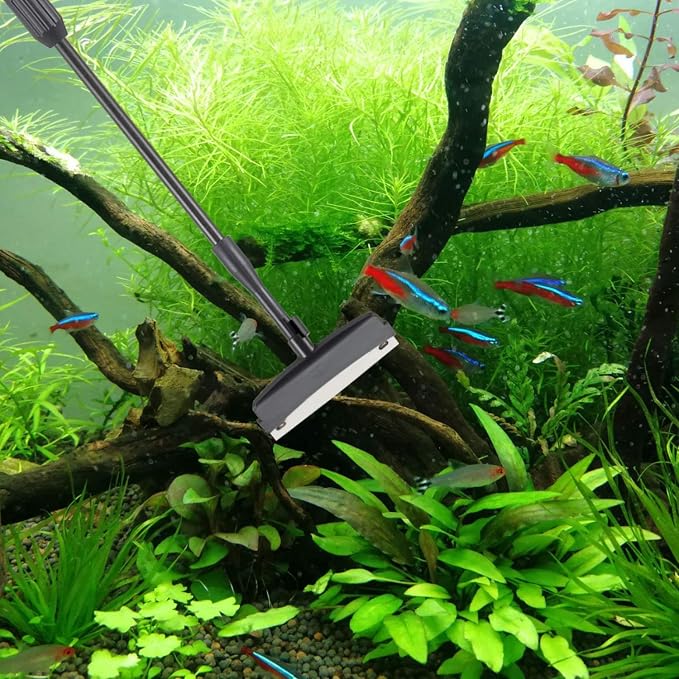 hygger Fish Tank Cleaner 6 in 1 Aquarium Cleaning Tool Kit Al-gae Scraper - Image 2