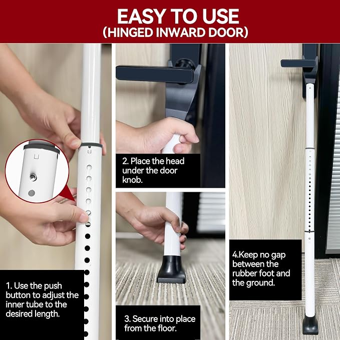 AceMining 2 Pack Door Security Bar, Patio Door Lock, 20-50 in | Sliding Glass - Image 8