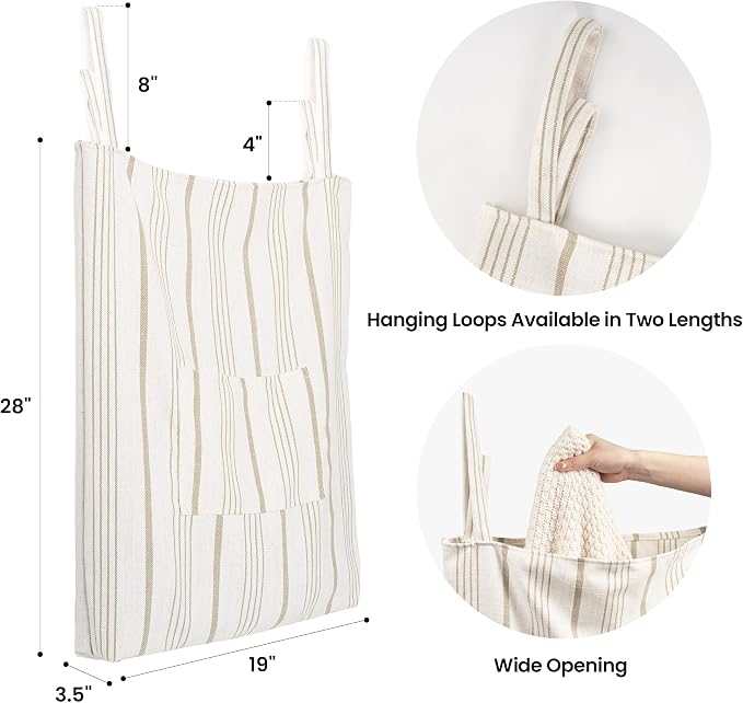 AELS Farmhouse Hanging Laundry Hamper - Image 4