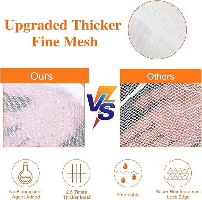 Fine Mesh Laundry Bags for Delicates, 6 Pack Reusable Wash Bags - Image 5