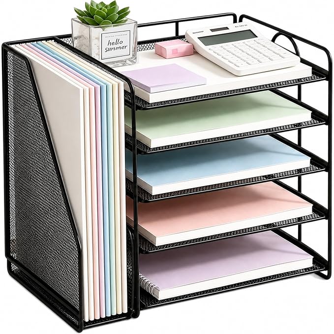 OPNICE Desk Organizer, 5-Tier Paper Organizer Letter Tray, Office Desk by OPNICE