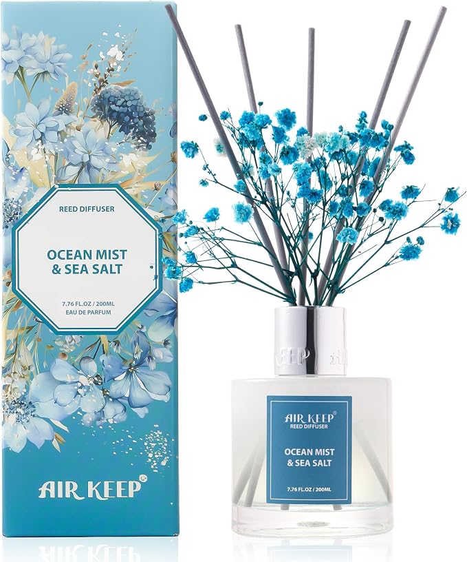 Reed Diffuser Set/Ocean Mist&Sea Salt/6.76 fl oz/1 Pack/Home & Office Decor - Image 2
