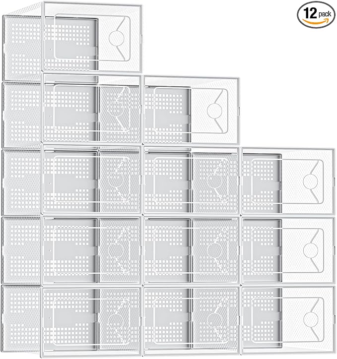 DUMOS Shoe Storage Boxes, Display Sneaker Case Organizer by DumosLifestyle