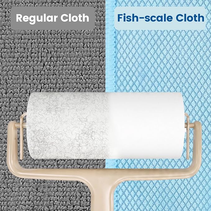Niveaya Microfiber Glass Cleaning Cloth, Reusable Fish Scale Cloth 8 Pack - Image 7