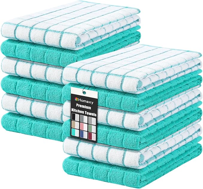 Homaxy Large Premium Cotton Kitchen Towels 16"x 28", 12 Pack by Homaxy