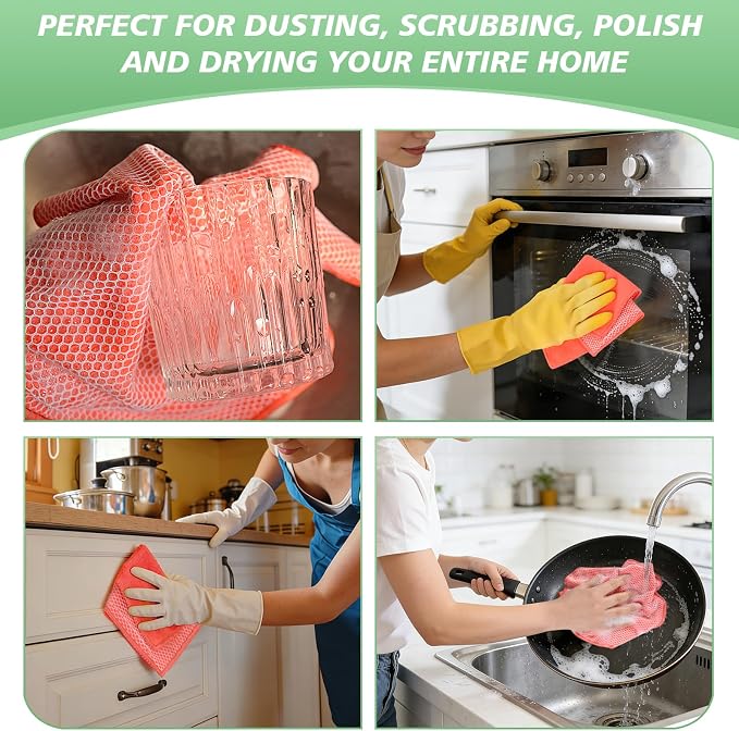 SINLAND Dish Cloth for Washing Dishes Kitchen Washcloth Cleaning Cloth - Image 8