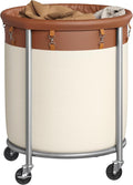 SONGMICS Laundry Basket with Wheels, 190 L, Steel Frame, Removable Bag by Unknown