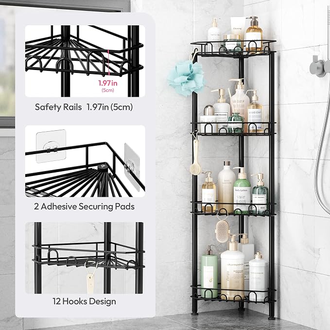 SWTYMIKI Standing Shower Caddy Corner - Image 4