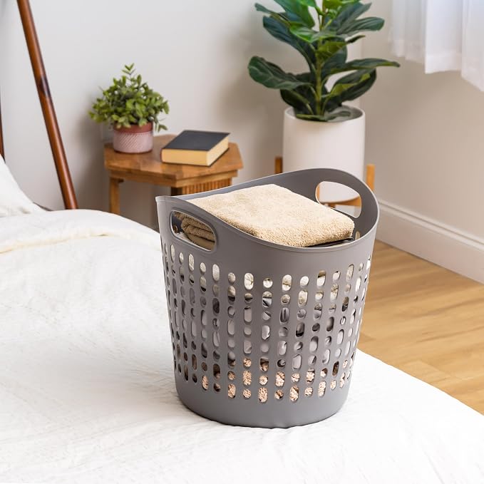IRIS USA Plastic Laundry Hamper, 40L- 3 PK, Ventilation - Image 5