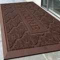 FRAMICS Heavy Duty Rubber Doormat 24x36 Inches - Non-Slip Outdoor Welcome Mat for Front Door Entrance, Waterproof Dirt Trapper for Shoes, All Season Brown Doormat