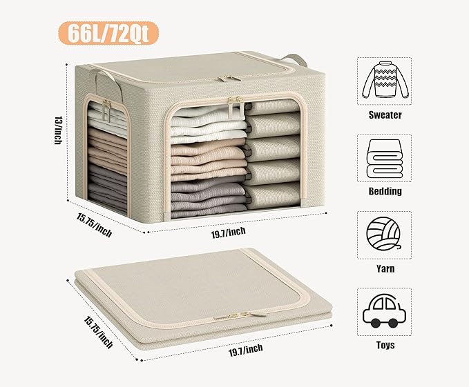 3 Openings Large Clothes Storage Bins - Image 6