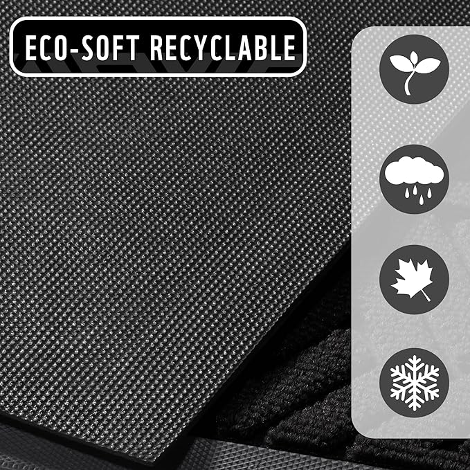 Yimobra Large Door Mat 47x32, All-Weather Waterproof Outdoor Mats for Front Door, Non Slip Rubber Doormat for Patio Proch Outside Entryway Indoor, Black