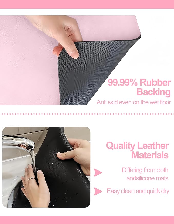 Dish Drying Mat for Kitchen Counter, Rubber Backed | Hide Stain Anti Absorbent - Image 5