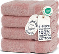 Chakir Turkish Linens 100% Cotton 4-Pack Washcloths 13x13, Oeko-Tex Certified by ChakirTurkishLinens