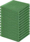 Homaxy 100% Cotton Waffle Weave Kitchen Dish Cloths 12-Pack, Grass Green | 12 x by Homaxy