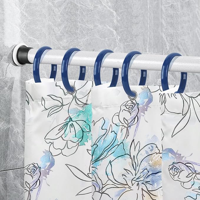 Navy Blue Shower Curtain Hooks - Image 6