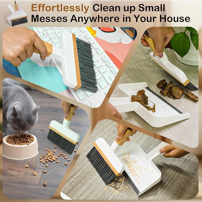 ThinkLearn Mini Dustpan and Brush Set, Bamboo Handle - Image 6