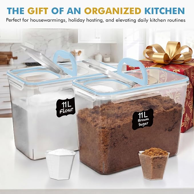 Shazo 2 PC Flour Sugar Storage Containers - Image 9
