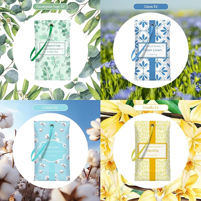 SCENTORINI Sachets for Drawers and Closets, Sachets Bags Gift Set, 16 Pack - Image 2