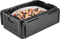 Restaurantware-Cater Tek 42 Quart Catering Hot Box, 1 Top Load Insulated Food Pan Carrier - Holds 1 Full Size 8â€ Deep Pan, Collapsible, Black EPP Plastic Food Box With Handles, Portable, For Buffet