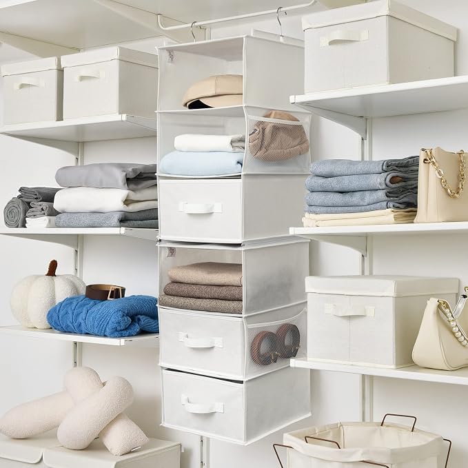 GRANNY SAYS Hanging Closet Organizer, 5 Drawers, 6 Shelves, 4 Pockets | Hanging - Image 2