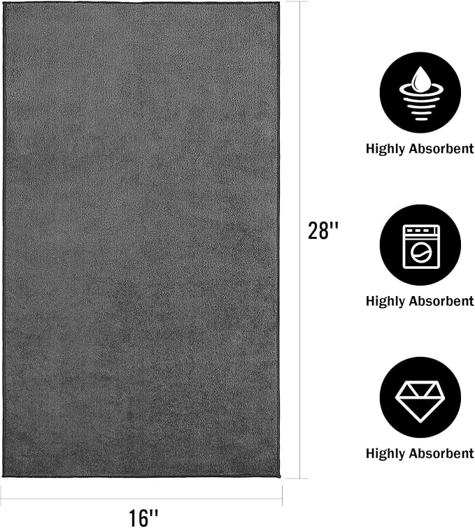 Orighty 6-Pack Grey Hand Towels, 16x28 inch Microfiber Gym Towels | Quick - Image 6