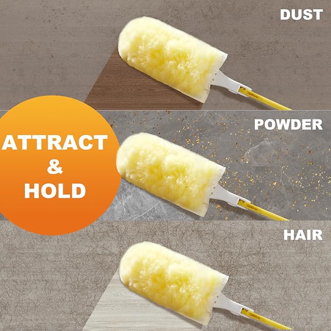 JOYMOOP Scented Telescopic Duster kit, 3FT Extendable Handle + 4 Yellow Refills - Image 9