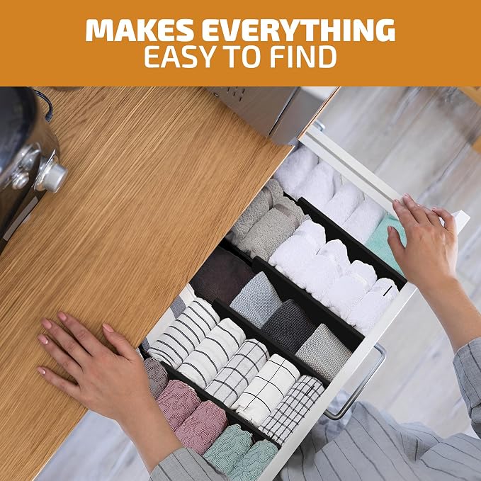 6 Pack Black Drawer Dividers - Image 3