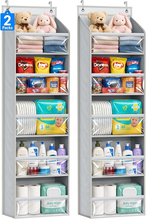 AOODA 2 Pack Over the Door Organizer, Large Capacity Closet Door Hanging by AOODA