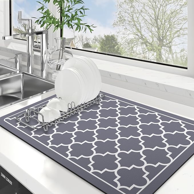 Dish Drying Mat Absorbent Dish Drying Mats by WiseLife
