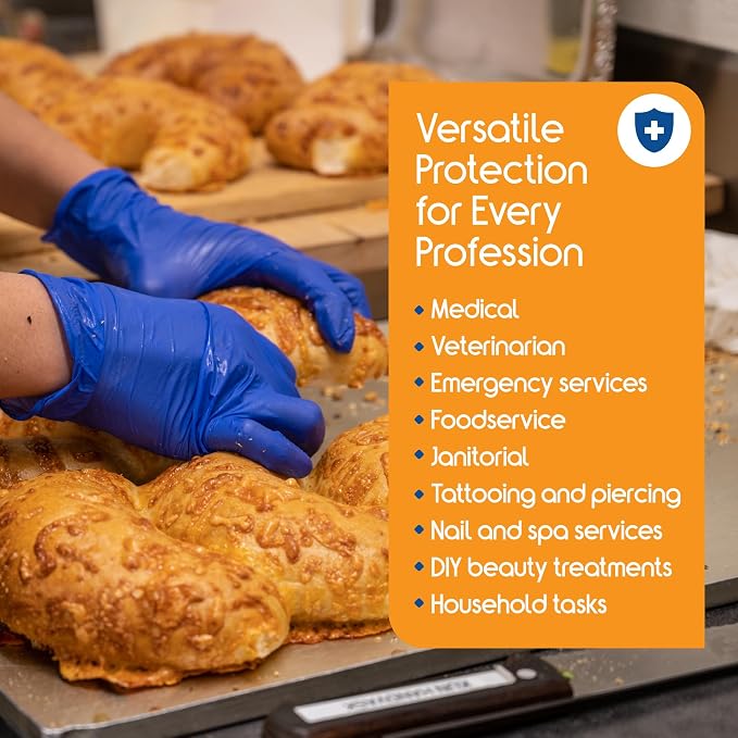 Inspire Cobalt Blue Nitrile Disposable Gloves | 4.5 Nitrile Safety Medical Exam - Image 5