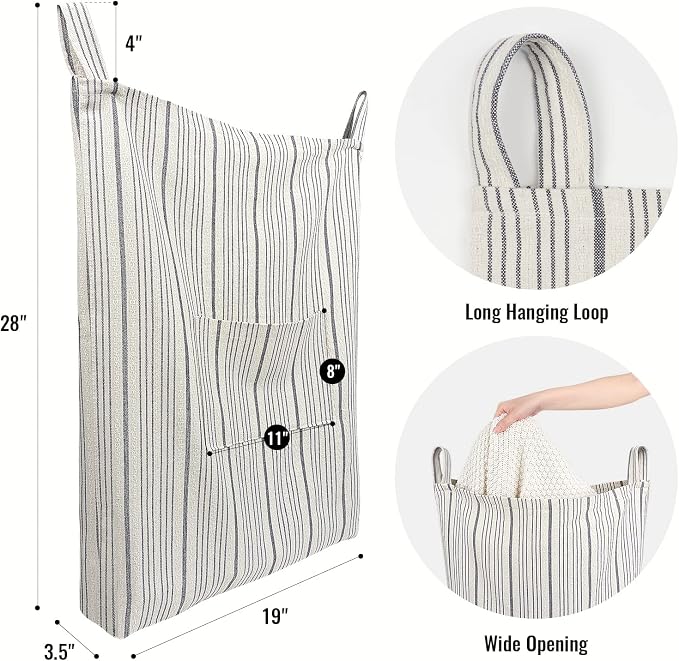 AELS Farmhouse Hanging Laundry Hamper - Image 4