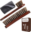 3-Piece 100% Horse Hair Shoe Brush Kit by LYSSRA