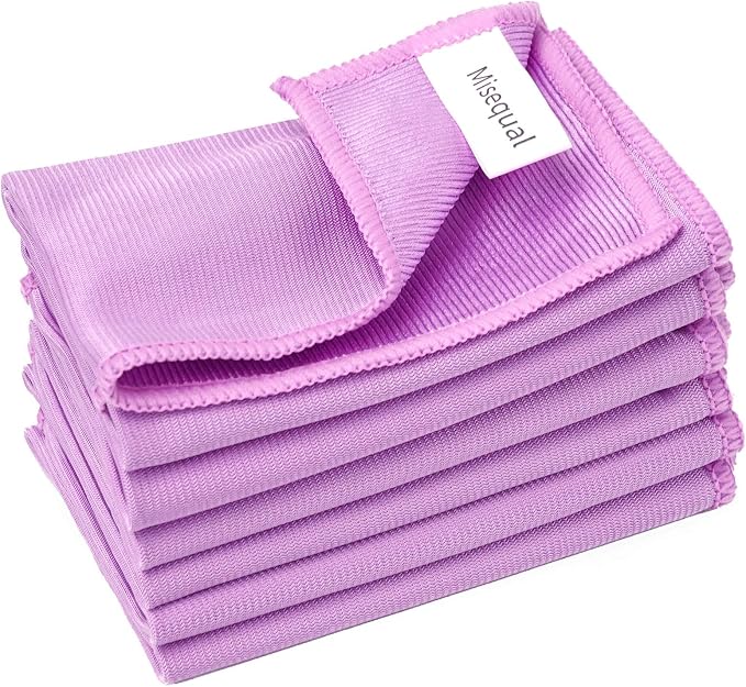 6 Pcs Glass Cleaning Cloth for Window Eyeglass Mirrors Stainless Steel by Unknown