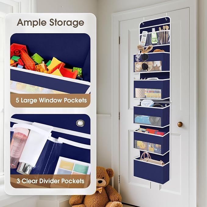 1Pack Over The Door Organizer Large Capacity Hanging Storage Room Organizer - Image 4