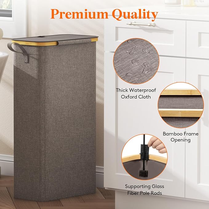 Lifewit 65L Slim Laundry Hamper - Image 7