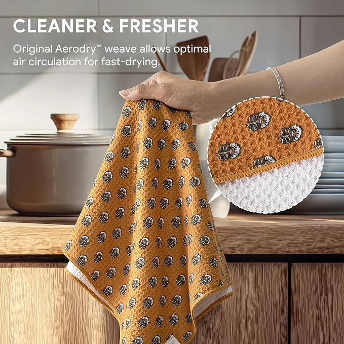 RECYCO Waffle Kitchen Towel Set of 2 - Image 4