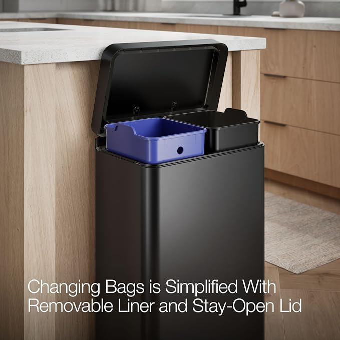 KOHLER K-20956-BST Dual Compartment Step Trash Can - Image 5