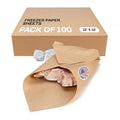 Brown Freezer Paper Sheets 12" x 12", Pack of 100 - USA-Made Paper Sheets for Long-Term Freezing of Meat & Fish - Freezer Pads for Quilting - Bakery Tissue Wraps for Food Storage by IDL Packaging