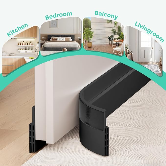 Hojoy Under Door Draft Stopper, Door Weather Stripping Door Seal, 6 Pack | - Image 6