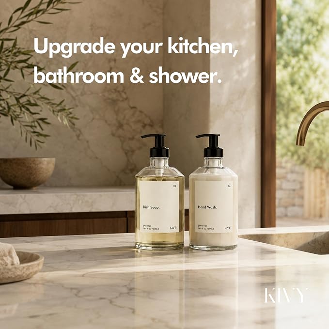 KIVY Glass Soap Dispenser Set 2X 16oz - Image 6