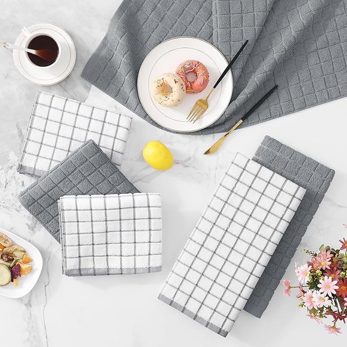 Homaxy Large Premium Cotton Kitchen Towels 16"x 28", 6 Pack - Image 9