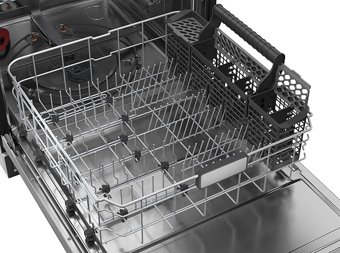 Sharp SDW6726MS 24-inch Stainless Steel Dishwasher, 47 dB Library Quiet, Third Rack, Power Wash Sprayer, 12 Place Settings,