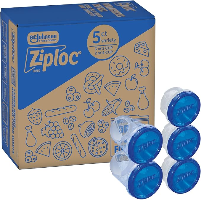 Ziploc Twist n Loc Food Storage Containers, Leak Resistant Design, Small and by Unknown