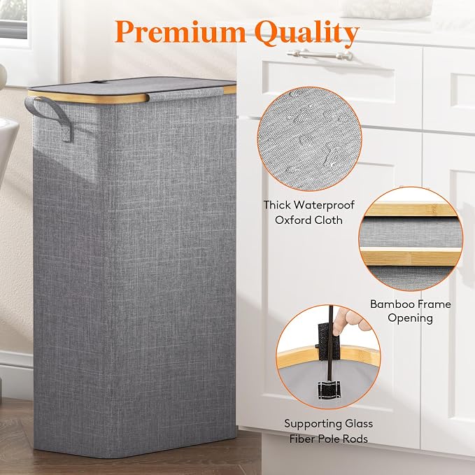Lifewit 75L Slim Laundry Hamper - Image 7